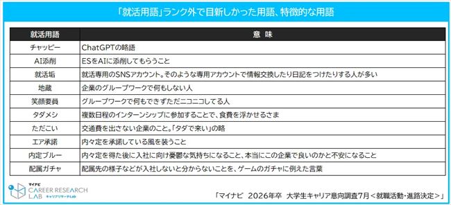 ランク外で目新しかった用語