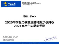 【21卒】2020卒学生の就職活動時期から見る 2021卒学生の動向予測